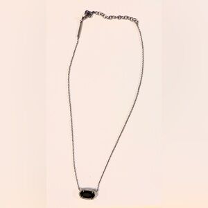 Kendra Scott Elisa Silver and Black Pendant Necklace